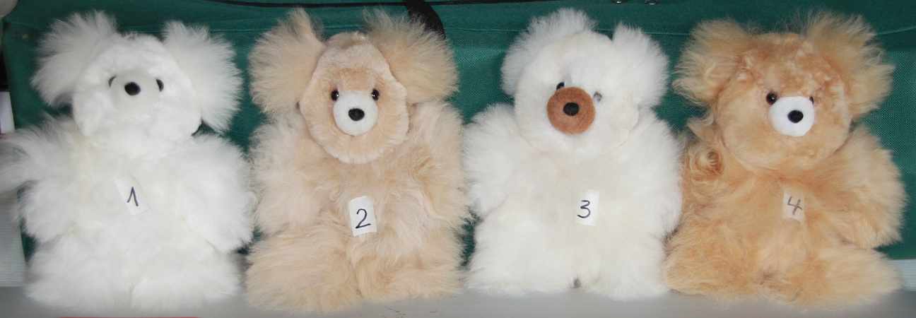 Teddyb&auml;ren aus Alpakafell hergestellt in S&uuml;damerika -Handarbeit